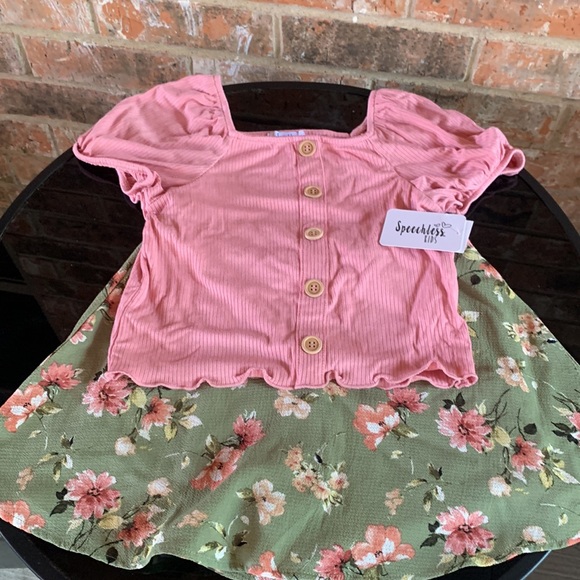 Girls 7-16 Speechless Button Front
Top and Floral Skirt Set  size 8 - Picture 2 of 10